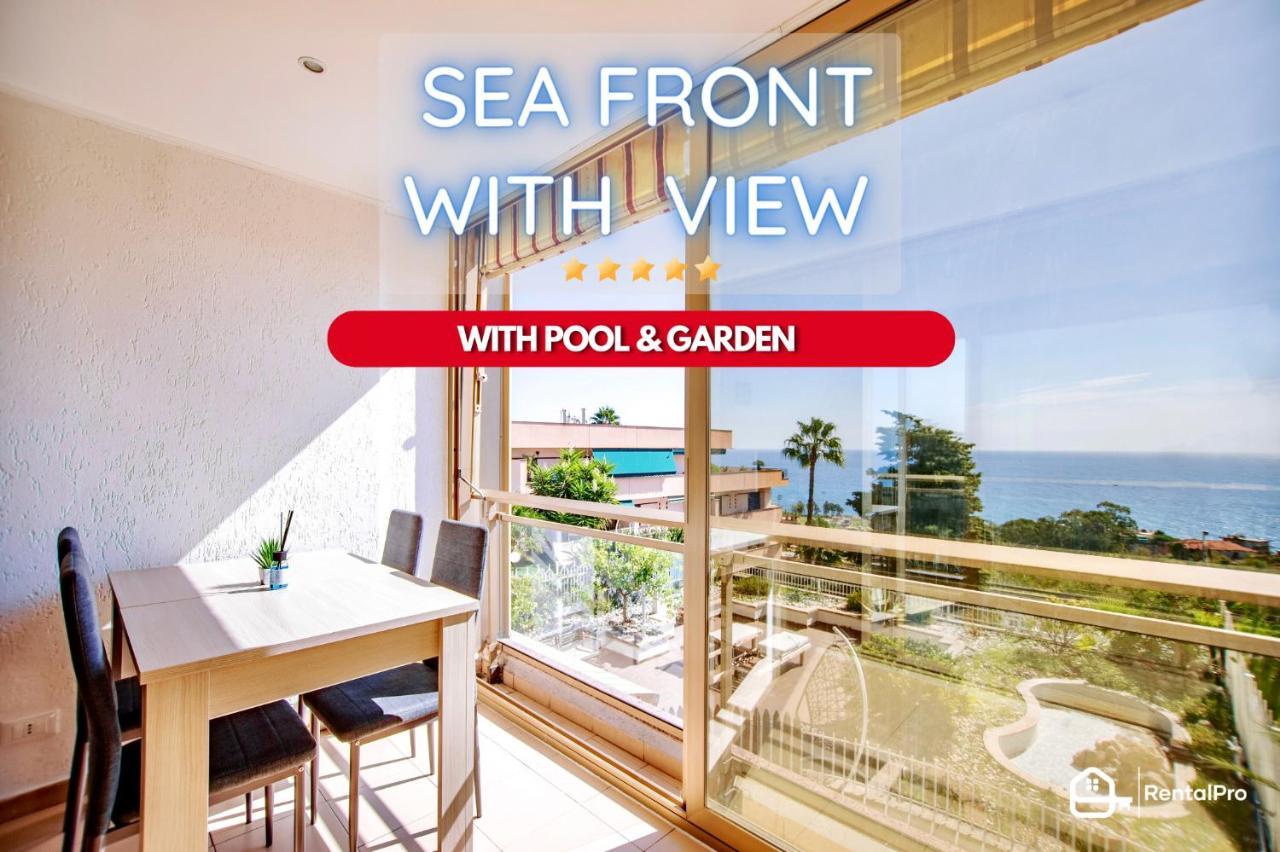 Appartamento Free Parking-Sea View, With Pool & Garden Sanremo Esterno foto